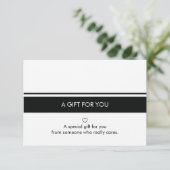 White Black Simple Border Gifcard (Staand voorkant)