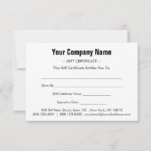 White Black Simple Border Gifcard (Achterkant)