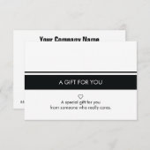 White Black Simple Border Gifcard (Voorkant / Achterkant)