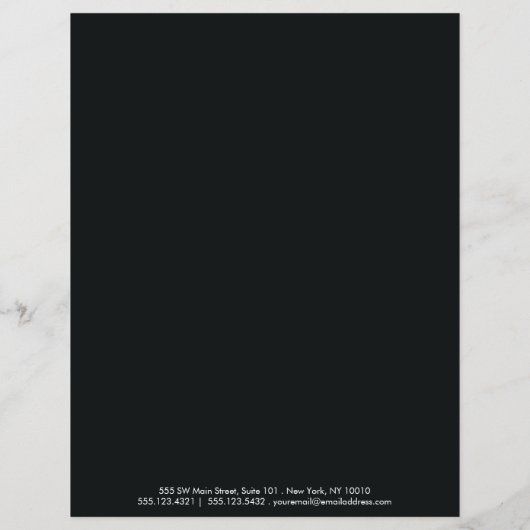 White Black Simple Border Price List 4 Flyer (Achterkant)