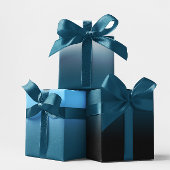 White Black Sky Blue en Ocean Blue Ombre Mix Inpakpapier Vel