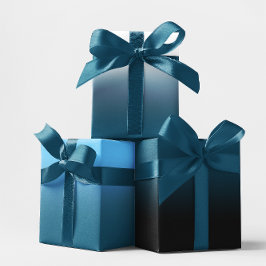 White Black Sky Blue en Ocean Blue Ombre Mix Inpakpapier Vel