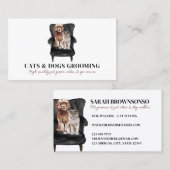 White Black Sofa Dog Cat Pet Visitekaartje (Voorkant / Achterkant)