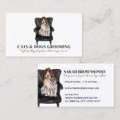 White Black Sofa Pet Sitter Dog Cat Visitekaartje (Voorkant / Achterkant)