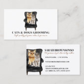 White Black Sofa Yorkie Dog Scottish Cat Pet Visitekaartje (Voorkant / Achterkant)