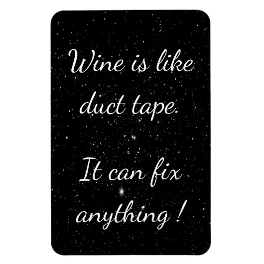 White Black Stars Wine Magnet Magneet (Verticaal)