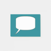 White & Black Talk Bubble Persoonlijke naam Post-it® Notes (Voorkant)