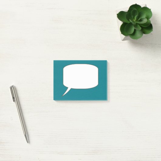 White & Black Talk Bubble Persoonlijke naam Post-it® Notes (Kantoor)