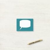 White & Black Talk Bubble Persoonlijke naam Post-it® Notes (Op bureau)