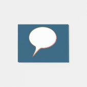 White & Black Talk Bubble Persoonlijke naam Post-it® Notes (Voorkant)