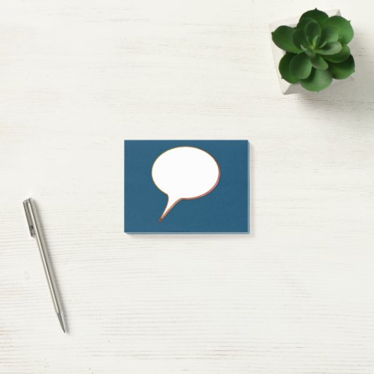 White & Black Talk Bubble Persoonlijke naam Post-it® Notes (Kantoor)