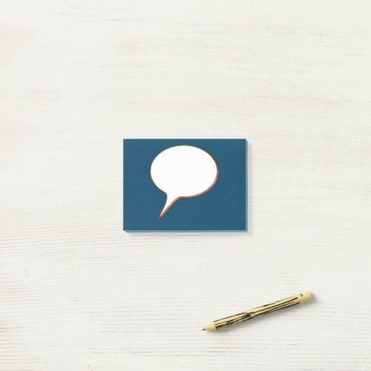 White & Black Talk Bubble Persoonlijke naam Post-it® Notes (Op bureau)