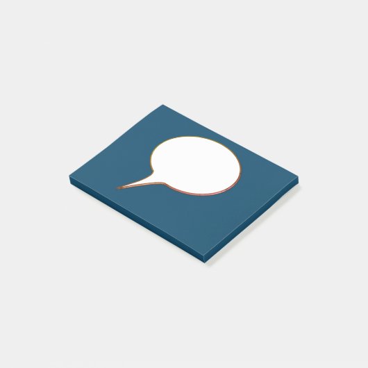 White & Black Talk Bubble Persoonlijke naam Post-it® Notes (Schuin)