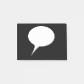 White & Black Talk Bubble Persoonlijke naam Post-it® Notes (Voorkant)