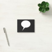 White & Black Talk Bubble Persoonlijke naam Post-it® Notes (Kantoor)