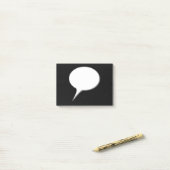 White & Black Talk Bubble Persoonlijke naam Post-it® Notes (Op bureau)