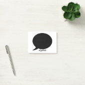 White & Black Talk Bubble Persoonlijke naam Post-it® Notes (Kantoor)