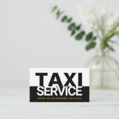 White Black Taxi Service Layers toegewezen driver Visitekaartje (Staand voorkant)