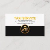 White Black Taxi Service Layers toegewezen driver Visitekaartje (Achterkant)