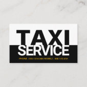 White Black Taxi Service Layers toegewezen driver Visitekaartje (Voorkant)