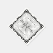  White+Black Tribal  Papa Napkins Servetten (Hoek)