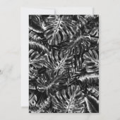 White & Black Tropical Palm Leaves Sweet 16 Kaart (Achterkant)