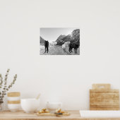 White Black Wolf Landschap Poster (Keuken)