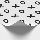 White & Black X O XO X&O's Trendy Cute Cadeaupapier (Hoek)