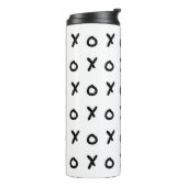 White & Black X O XO X&O's Trendy Cute Thermosbeker (Gedraaid links)