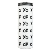 White & Black X O XO X&O's Trendy Cute Thermosbeker (Achterkant)