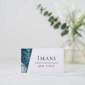 White & Blauwgroen Blue Green Abstract minima Visitekaartje (Staand voorkant)