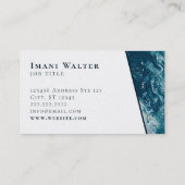 White & Blauwgroen Blue Green Abstract minima Visitekaartje (Achterkant)