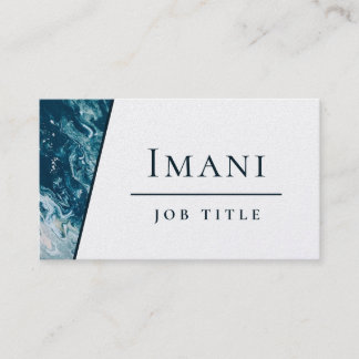 White & Blauwgroen Blue Green Abstract minima Visitekaartje