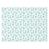 White Blauwgroen Holly Foliage Red Berries kerst Tafelkleed (Voorkant (Horizontaal))