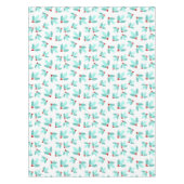 White Blauwgroen Holly Foliage Red Berries kerst Tafelkleed (Voorkant)