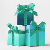 White Blauwgroen Sky Blue en Turquoise Ombre Mix Inpakpapier Vel