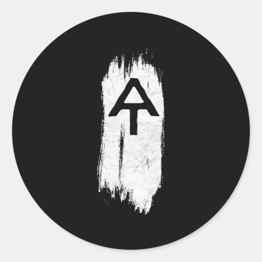 White Blaze Appalachian Trail bij minimalistisch w Ronde Sticker (Voorkant)