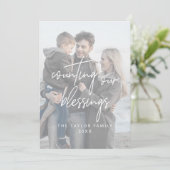 White Blessings 2 Verticale foto's Feestdagenkaart (Staand voorkant)