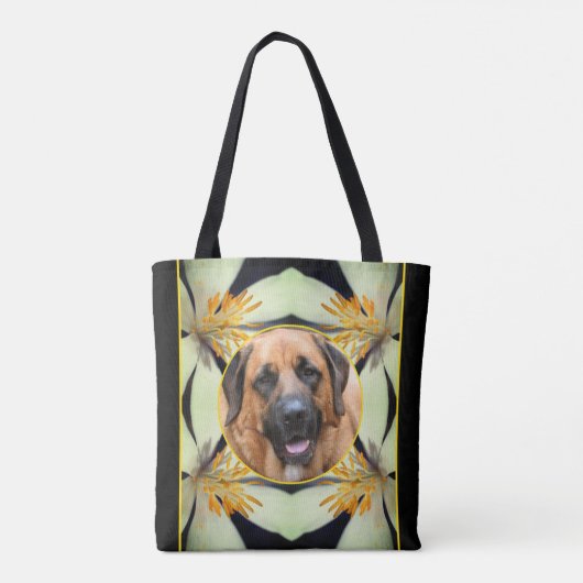 White Bloodroot Flower Lijst Creëer Uw eigen foto Tote Bag (Achterkant)