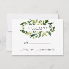 White Bloom Lijst Trouwreactie RSVP