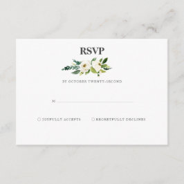 White Bloom RSVP-kaart Informatiekaartje