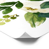 White Bloom | Teken voor ononderbroken weddenschap Poster (Hoek)