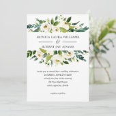 White Bloom | Uitnodiging tot weddenschappen (Staand voorkant)