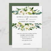 White Bloom | Uitnodiging tot weddenschappen (Voorkant / Achterkant)