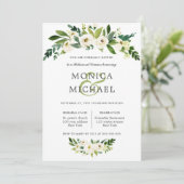 White Bloom | Weddenschappen Kaart (Staand voorkant)