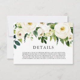 White Blooming Flowers Wedding Details Kaart