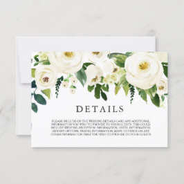 White Blooming Flowers Wedding Details Kaart