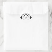 White Blooming Lotus Flower symbol Ronde Sticker (Tas)