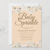 White Blossom Baby Sprinkle Geslacht Neutraal Kaart (Voorkant)