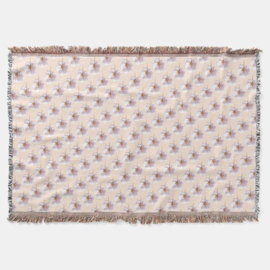 White Blossom Blanket Cherry Blossom Throw Blanket Deken (Voorkant)
